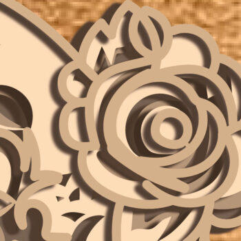 Intra απο ξύλο plywood 3mm-4mm πάχος – Papercut 3D Layered Sugars Δίασταση  20x20 cm INTRAFABR-73956071 - Image 7