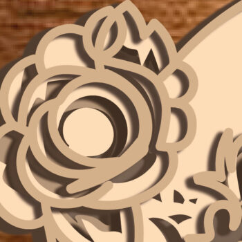 Intra απο ξύλο plywood 3mm-4mm πάχος – Papercut 3D Layered Sugars Δίασταση  20x20 cm INTRAFABR-73956071 - Image 8