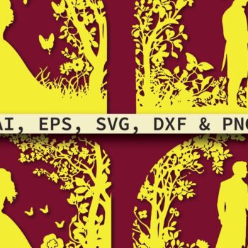 Intra απο ξύλο plywood 3mm-4mm πάχος – Πακέτο για την επετειακή κάρτα Papercut Δίασταση 20x20 cm INTRAFABR-80063740 - Image 1