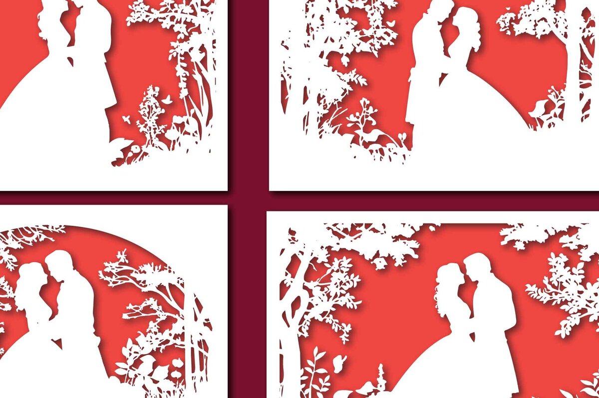 Intra απο ξύλο plywood 3mm-4mm πάχος – Πακέτο για την επετειακή κάρτα Papercut Δίασταση  20x20 cm INTRAFABR-80063452