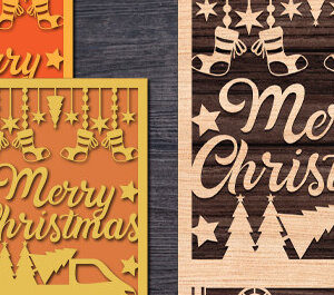 Intra απο ξύλο plywood 3mm-4mm πάχος – Χάρτινο χριστουγεννιάτικες κάρτες Δίασταση  20x20 cm INTRAFABR-81403863