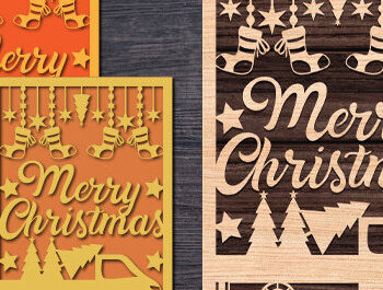 Intra απο ξύλο plywood 3mm-4mm πάχος – Χάρτινο χριστουγεννιάτικες κάρτες Δίασταση  20x20 cm INTRAFABR-81403863 - Image 1