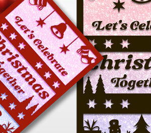 Intra απο ξύλο plywood 3mm-4mm πάχος – Χαρτόπετσες Χριστουγεννιάτικες ευχετήριες κάρτες Δίασταση 20x20 cm INTRAFABR-81348560