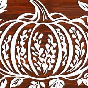 Intra απο ξύλο plywood 3mm-4mm πάχος – Διακοσμητικό κομμένο αρχείο κολοκύθας με χαρτί Δίασταση 40x30 cm INTRAFABR-103105779