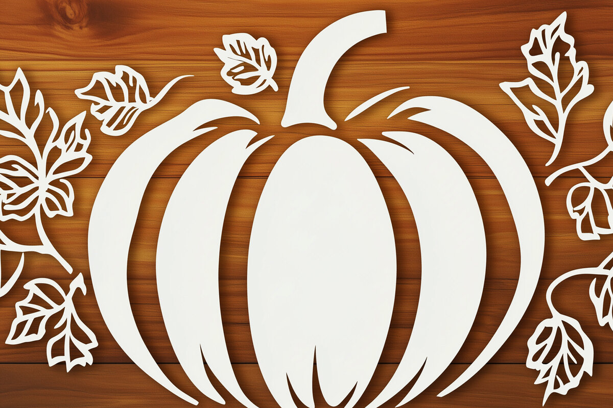 Intra απο ξύλο plywood 3mm-4mm πάχος – Διακοσμητικό κομμένο αρχείο κολοκύθας με χαρτί Δίασταση  40x30 cm INTRAFABR-103107367