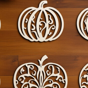 Intra απο ξύλο plywood 3mm-4mm πάχος – Διακοσμητικό κομμένο αρχείο κολοκύθας με χαρτί Δίασταση 40x30 cm INTRAFABR-103101262 - Image 1