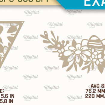 Intra απο ξύλο plywood 3mm-4mm πάχος – Πακέτο Papercut Πασχαλινή γιρλάντα Δίασταση  20x20 cm INTRAFABR-92485247 - Image 2