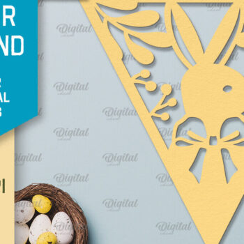 Intra απο ξύλο plywood 3mm-4mm πάχος – Πακέτο Papercut Πασχαλινή γιρλάντα Δίασταση  20x20 cm INTRAFABR-92485247 - Image 3