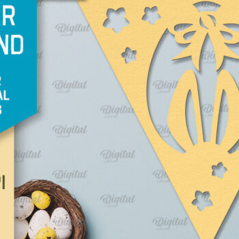 Intra απο ξύλο plywood 3mm-4mm πάχος – Πακέτο Papercut Πασχαλινή γιρλάντα Δίασταση  20x20 cm INTRAFABR-92485247 - Image 4