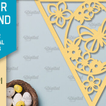 Intra απο ξύλο plywood 3mm-4mm πάχος – Πακέτο Papercut Πασχαλινή γιρλάντα Δίασταση  20x20 cm INTRAFABR-92485247 - Image 7