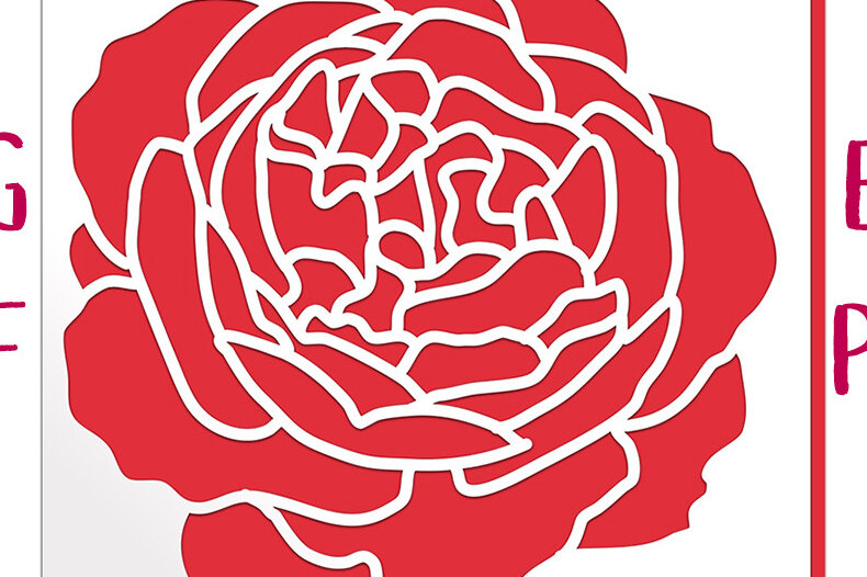 Intra απο ξύλο plywood 3mm-4mm πάχος – Papercut Garden Rose Card Δίασταση  20x20 cm INTRAFABR-29750248