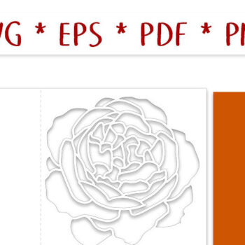 Intra απο ξύλο plywood 3mm-4mm πάχος – Papercut Garden Rose Card Δίασταση  20x20 cm INTRAFABR-29750248 - Image 2