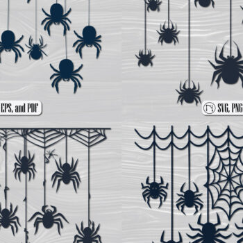 Intra απο ξύλο plywood 3mm-4mm πάχος – Papercut Hanging Spider Web Bundle Δίασταση  20x20 cm INTRAFABR-102668048 - Image 1