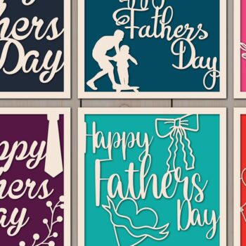 Intra απο ξύλο plywood 3mm-4mm πάχος – Πακέτο κάρτας για την Ημέρα του Ευτυχισμένου Πατέρα Δίασταση 20x20 cm INTRAFABR-38869384 - Image 1