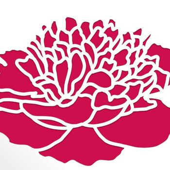 Intra απο ξύλο plywood 3mm-4mm πάχος – Κάρτα παιώνιας χάρτινης κοπής Δίασταση  20x20 cm INTRAFABR-29307818 - Image 1