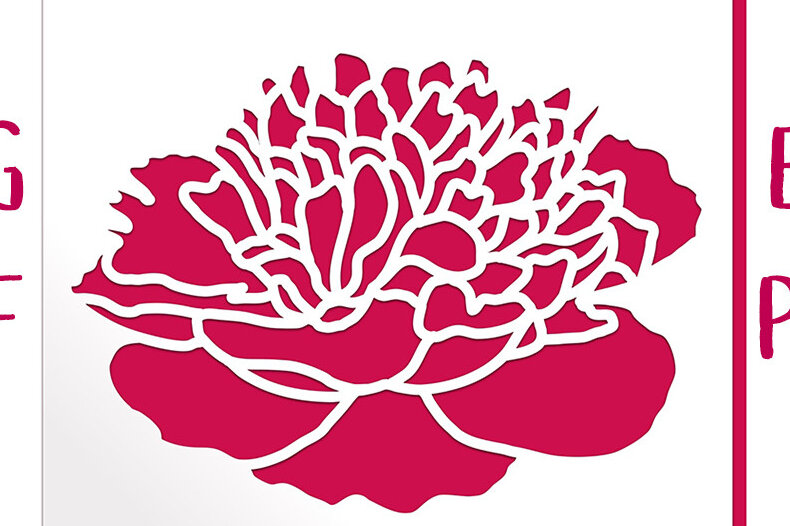 Intra απο ξύλο plywood 3mm-4mm πάχος – Κάρτα παιώνιας χάρτινης κοπής Δίασταση  20x20 cm INTRAFABR-29307818