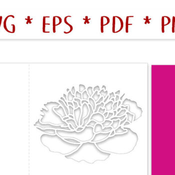 Intra απο ξύλο plywood 3mm-4mm πάχος – Κάρτα παιώνιας χάρτινης κοπής Δίασταση  20x20 cm INTRAFABR-29307818 - Image 2