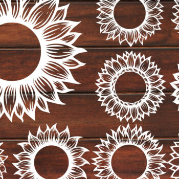 Intra απο ξύλο plywood 3mm-4mm πάχος – Papercut Sunflower DXF Δίασταση  20x20 cm INTRAFABR-125441700 - Image 3