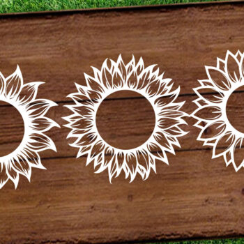 Intra απο ξύλο plywood 3mm-4mm πάχος – Papercut Sunflower DXF Δίασταση  20x20 cm INTRAFABR-125441700 - Image 4