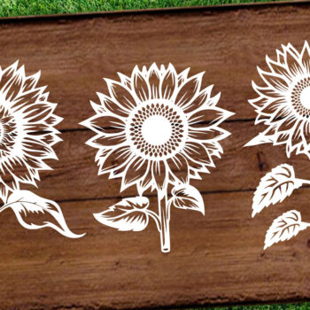 Intra απο ξύλο plywood 3mm-4mm πάχος – Papercut Sunflower DXF Δίασταση  20x20 cm INTRAFABR-125440798 - Image 4