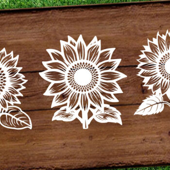 Intra απο ξύλο plywood 3mm-4mm πάχος – Papercut Sunflower DXF Δίασταση 20x20 cm INTRAFABR-125440800 - Image 4