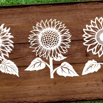 Intra απο ξύλο plywood 3mm-4mm πάχος – Papercut Sunflower DXF Δίασταση  20x20 cm INTRAFABR-125440801 - Image 4