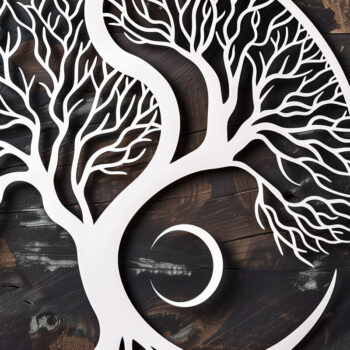 Intra απο ξύλο plywood 3mm-4mm πάχος – Papercut Tree of Life Δίασταση  20x20 cm INTRAFABR-102704546 - Image 1