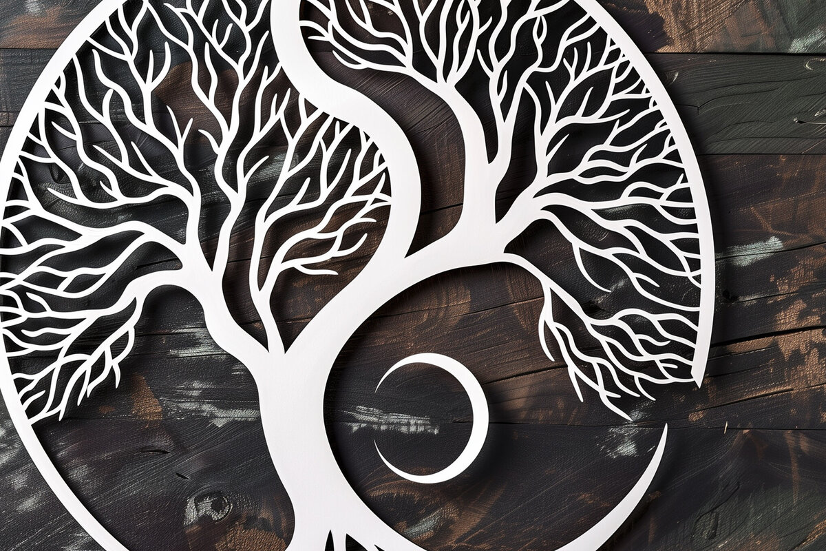 Intra απο ξύλο plywood 3mm-4mm πάχος – Papercut Tree of Life Δίασταση  20x20 cm INTRAFABR-102704546