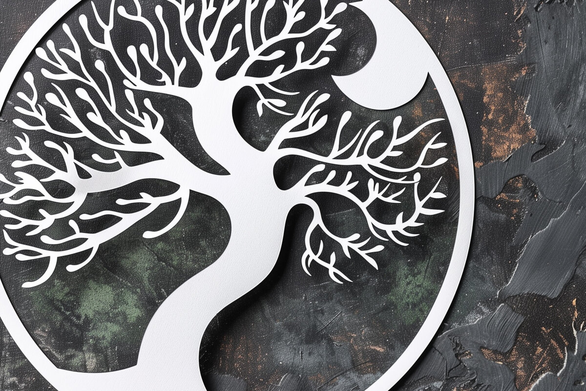 Intra απο ξύλο plywood 3mm-4mm πάχος – Papercut Tree of Life Δίασταση  20x20 cm INTRAFABR-102704586