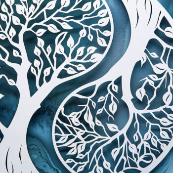 Intra απο ξύλο plywood 3mm-4mm πάχος – Papercut Tree of Life Δίασταση 20x20 cm INTRAFABR-102715209 - Image 1