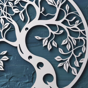 Intra απο ξύλο plywood 3mm-4mm πάχος – Papercut Tree of Life Δίασταση  20x20 cm INTRAFABR-102715325