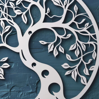 Intra απο ξύλο plywood 3mm-4mm πάχος – Papercut Tree of Life Δίασταση  20x20 cm INTRAFABR-102715325 - Image 1