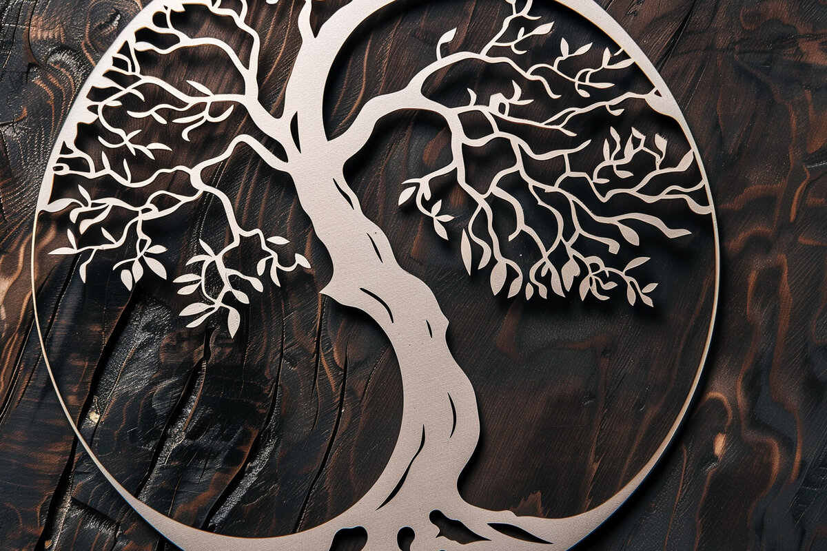 Intra απο ξύλο plywood 3mm-4mm πάχος – Papercut Tree of Life Δίασταση  20x20 cm INTRAFABR-102700733