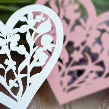 Intra απο ξύλο plywood 3mm-4mm πάχος – Papercut Valentine Heart Δίασταση 20x20 cm INTRAFABR-112207557 - Image 1