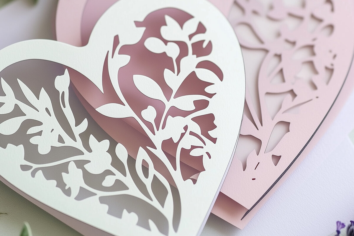 Intra απο ξύλο plywood 3mm-4mm πάχος – Papercut Valentine Heart Δίασταση  20x20 cm INTRAFABR-112207863