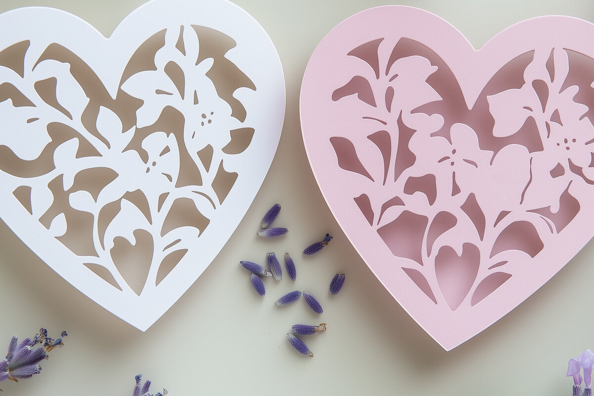 Intra απο ξύλο plywood 3mm-4mm πάχος – Papercut Valentine Heart Δίασταση  20x20 cm INTRAFABR-112207307