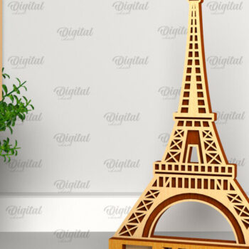Intra απο ξύλο plywood 3mm-4mm πάχος – Παρίσι Landmark Δίασταση  20x20 cm INTRAFABR-99194047 - Image 1