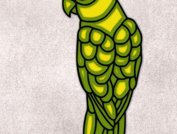 Intra απο ξύλο plywood 3mm-4mm πάχος – Παπαγάλος Δίασταση 20x20 cm INTRAFABR-25811873 - Image 1