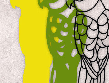 Intra απο ξύλο plywood 3mm-4mm πάχος – Παπαγάλος Δίασταση 20x20 cm INTRAFABR-25811873 - Image 2