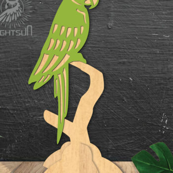 Intra απο ξύλο plywood 3mm-4mm πάχος – Parrot Διακόσμηση σπιτιού 1 Δίασταση  20x20 cm INTRAFABR-112551332 - Image 1