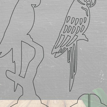 Intra απο ξύλο plywood 3mm-4mm πάχος – Parrot Διακόσμηση σπιτιού 1 Δίασταση  20x20 cm INTRAFABR-112551332 - Image 2