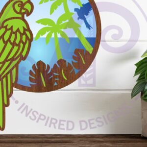 Intra απο ξύλο plywood 3mm-4mm πάχος – Parrot Layered Wall Art Sign, Αρχείο. Δίασταση  40x30 cm INTRAFABR-94288566