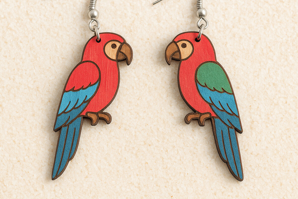 Intra απο ξύλο plywood 3mm-4mm πάχος – Parrot Δίασταση  20x20 cm INTRAFABR-120915056