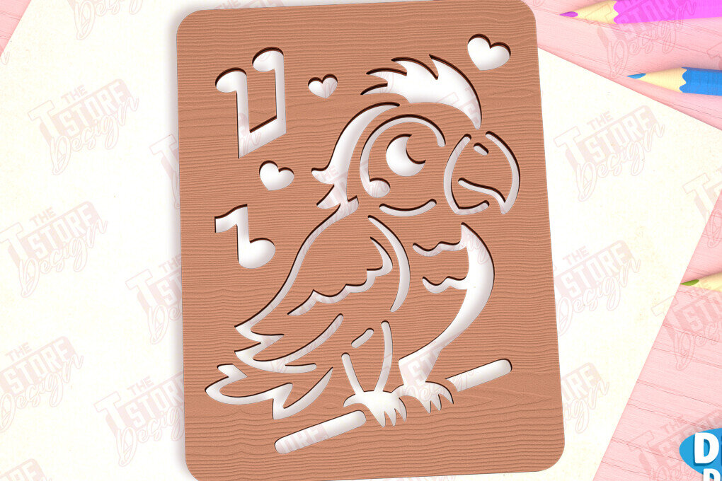 Intra απο ξύλο plywood 3mm-4mm πάχος – Parrot Tracing Board | Πρότυπο σχεδίασης Δίασταση  20x20 cm INTRAFABR-98121503