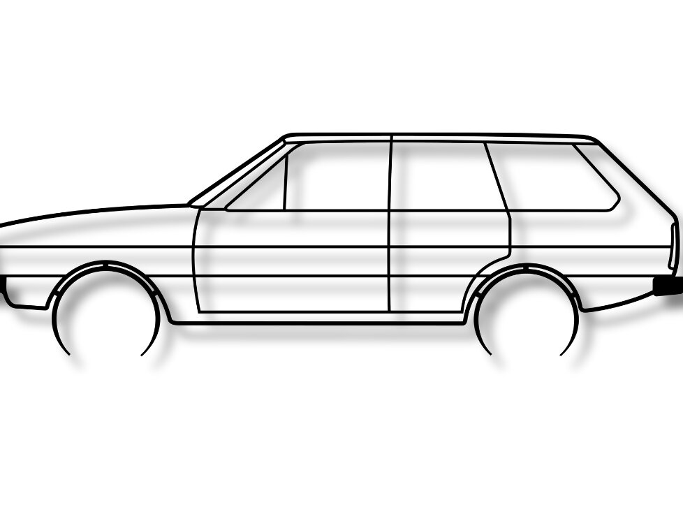 Intra απο ξύλο plywood 3mm-4mm πάχος – Passat B1 Car Silhouette Dxf Δίασταση  20x20 cm INTRAFABR-117341254