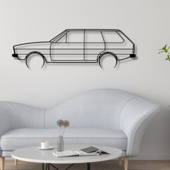 Intra απο ξύλο plywood 3mm-4mm πάχος – Passat B1 Car Silhouette Dxf Δίασταση  20x20 cm INTRAFABR-117341254 - Image 2