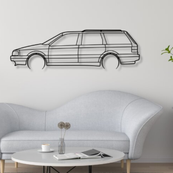 Intra απο ξύλο plywood 3mm-4mm πάχος – Passat B3 Vector Silhouett Car Δίασταση  20x20 cm INTRAFABR-117341328 - Image 2