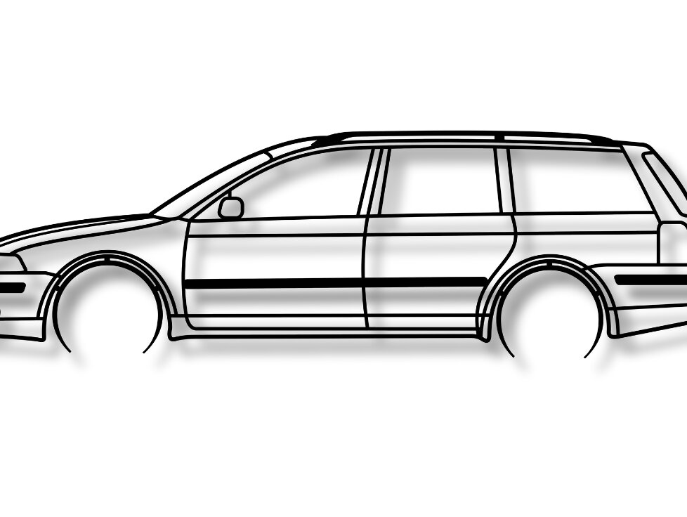 Intra απο ξύλο plywood 3mm-4mm πάχος – Passat B5 Car Vector Design Δίασταση  40x30 cm INTRAFABR-119709795