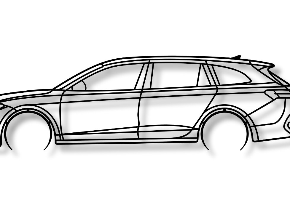 Intra απο ξύλο plywood 3mm-4mm πάχος – Passat B9 Vector σιλουέτα αυτοκινήτου Δίασταση  20x20 cm INTRAFABR-119824626