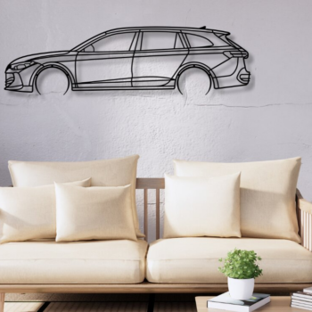 Intra απο ξύλο plywood 3mm-4mm πάχος – Passat B9 Vector σιλουέτα αυτοκινήτου Δίασταση  20x20 cm INTRAFABR-119824626 - Image 2